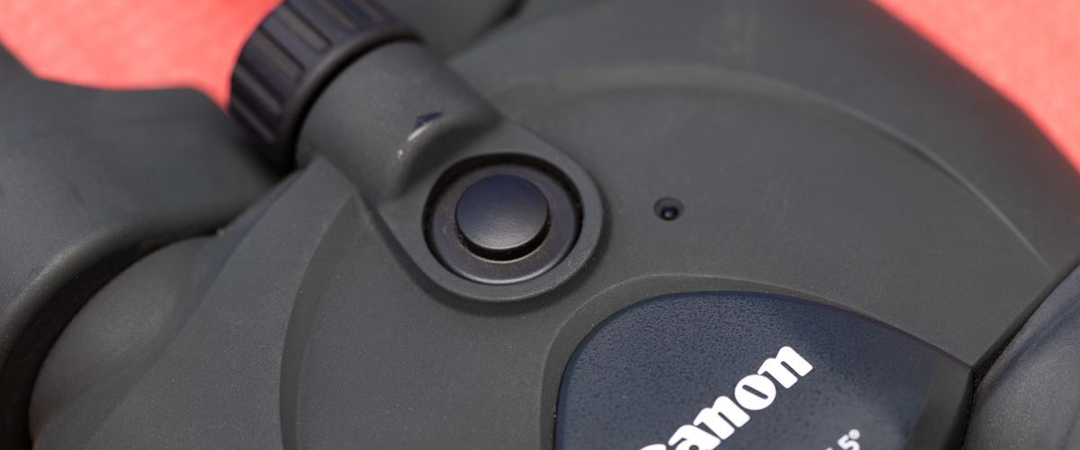 The button on Canon’s image-stabilized binoculars unlocked superhuman sight